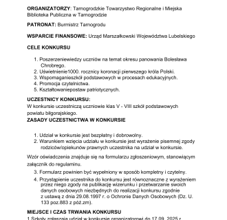 POWIATOWY KONKURS WIEDZY O BOLESŁAWIE CHROBRYM