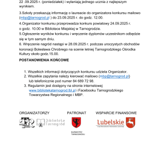 POWIATOWY KONKURS WIEDZY O BOLESŁAWIE CHROBRYM